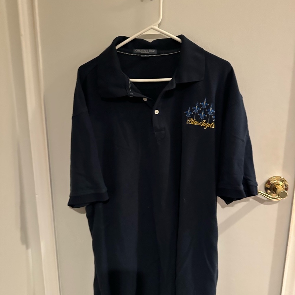 Men’s Navy Blue Angels Polo Shirt. Size XXL